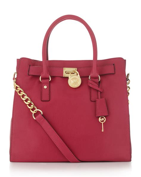 michael kors hamilton bag red|michael kors hamilton large tote.